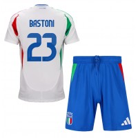 Italia Alessandro Bastoni #23 Bortedraktsett Barn EM 2024 Kortermet (+ Korte bukser)